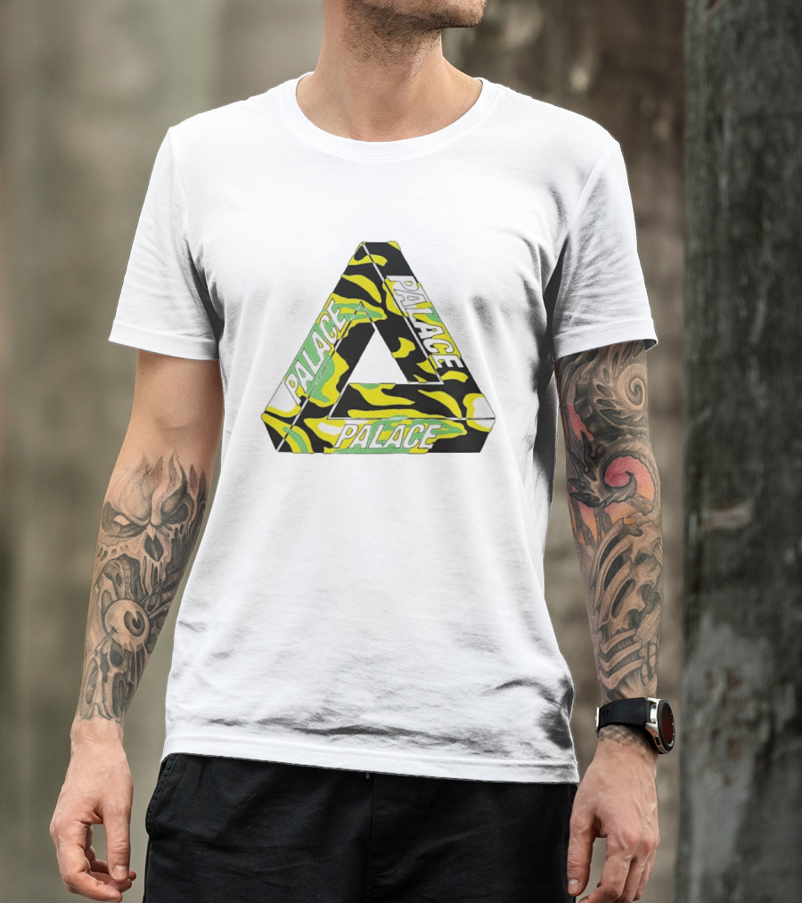 Palace Skateboards Tri Ferg Black Yellow Green Camo T-Shirt