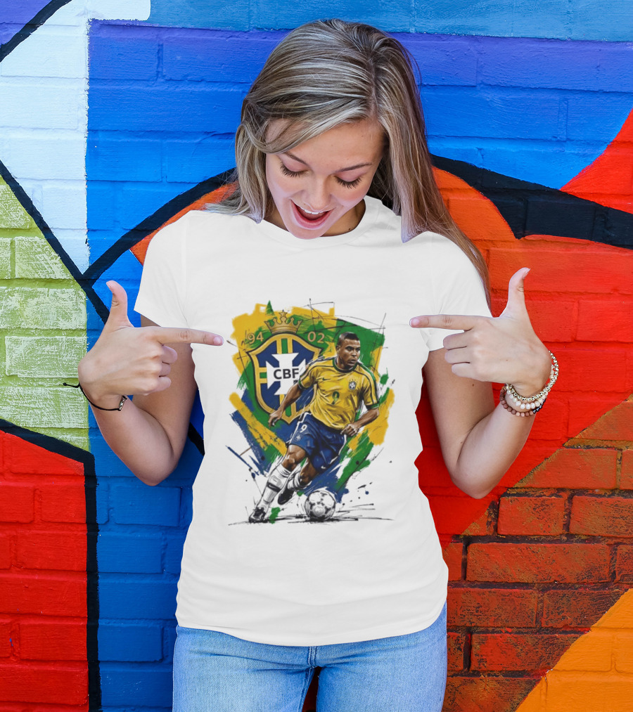 Ronaldo Nazario Brazil 1994 2002 CBF World Cup Legends T-Shirt