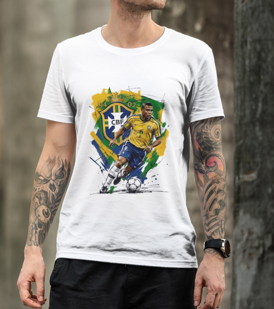 Ronaldo Nazario Brazil 1994 2002 CBF World Cup Legends T-Shirt
