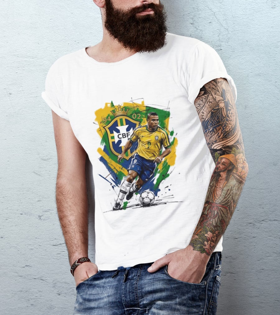 Ronaldo Nazario Brazil 1994 2002 CBF World Cup Legends T-Shirt