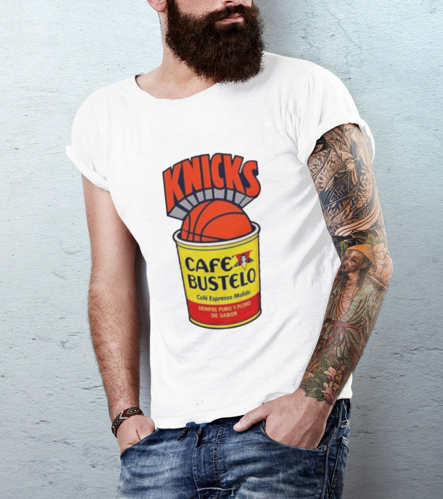 New York Knicks Cafe Bustelo Espresso Molido Basketball NBA T-Shirt