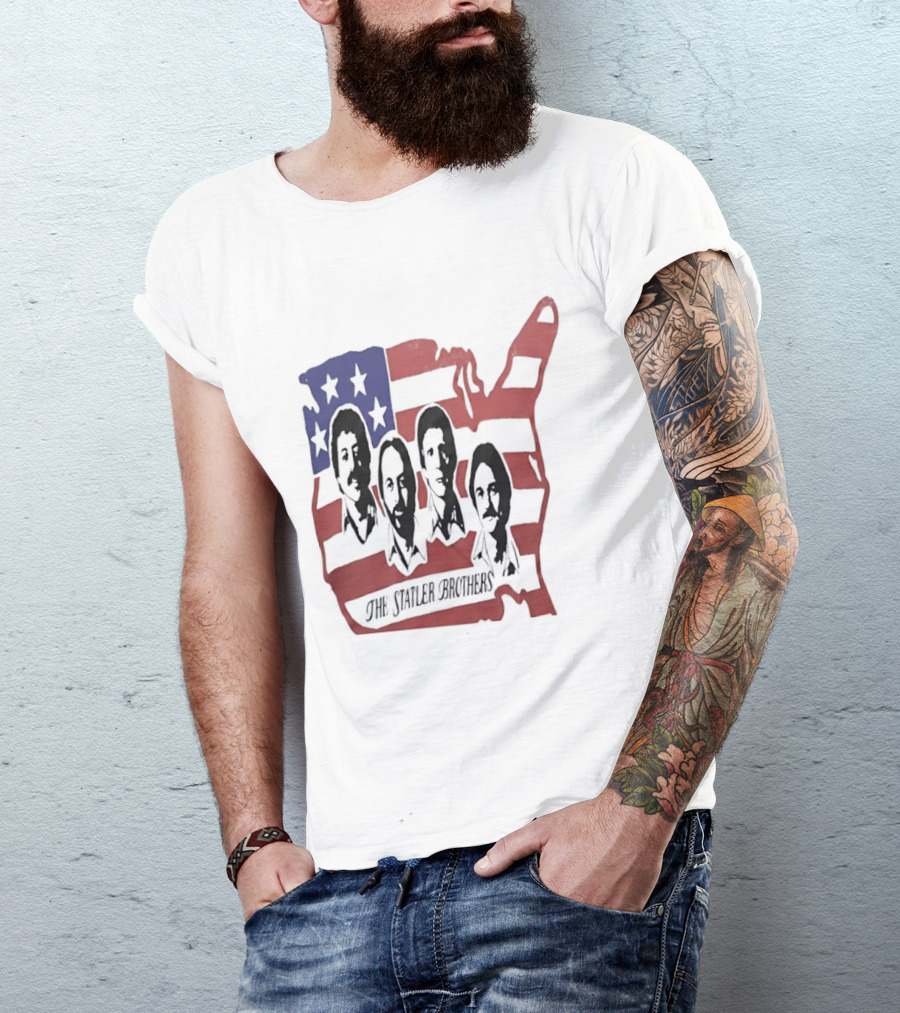 The Statler Brothers USA Map American Flag Country Music Band T-Shirt