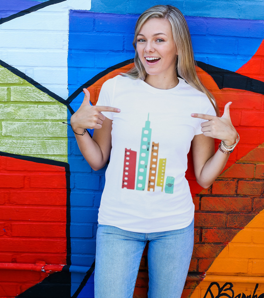 Tribeca Festival Kith 96 Film Reel Skyline New York City Architecture T-Shirt