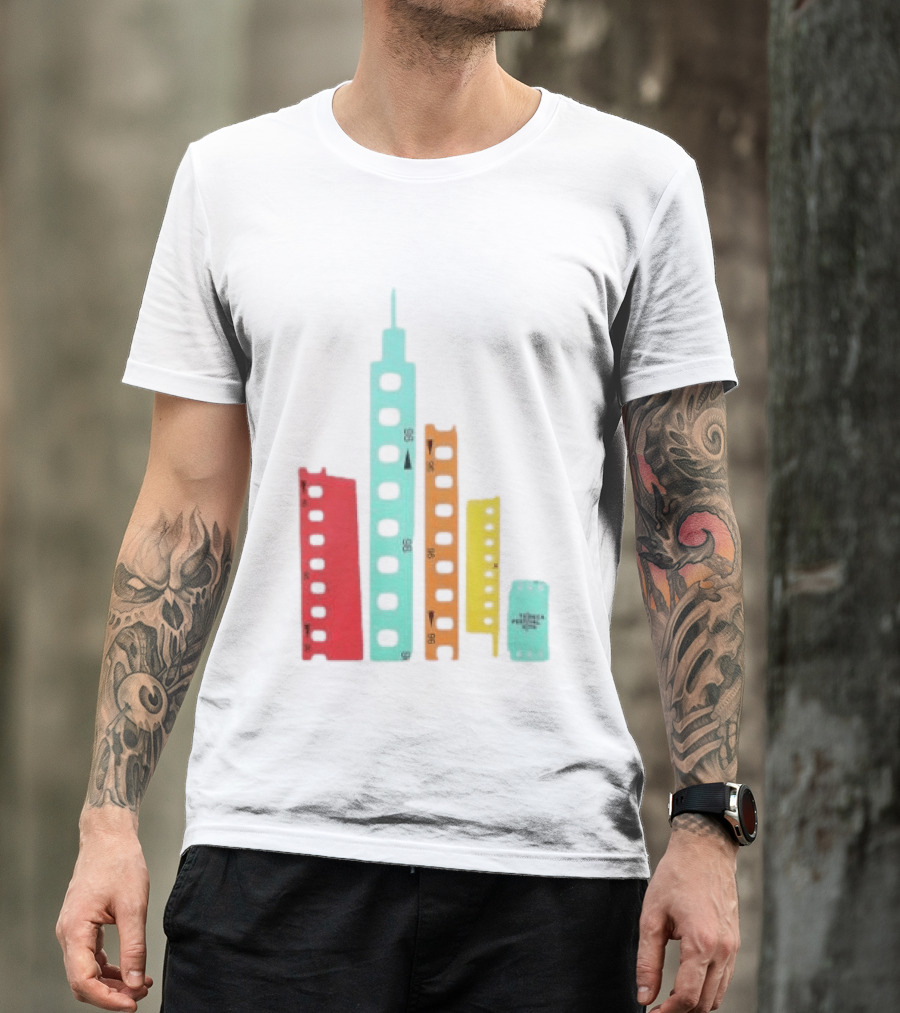 Tribeca Festival Kith 96 Film Reel Skyline New York City Architecture T-Shirt
