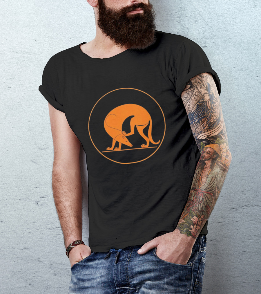 Ancient Greek Pottery Greyhound Dog Minimalist T-Shirt