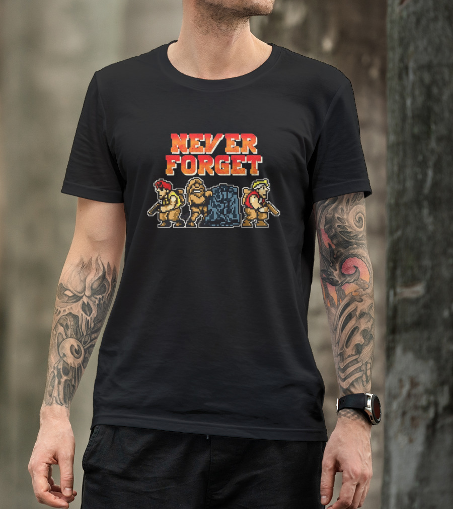 Contra Bill And Lance Never Forget Retro Pixel T-Shirt