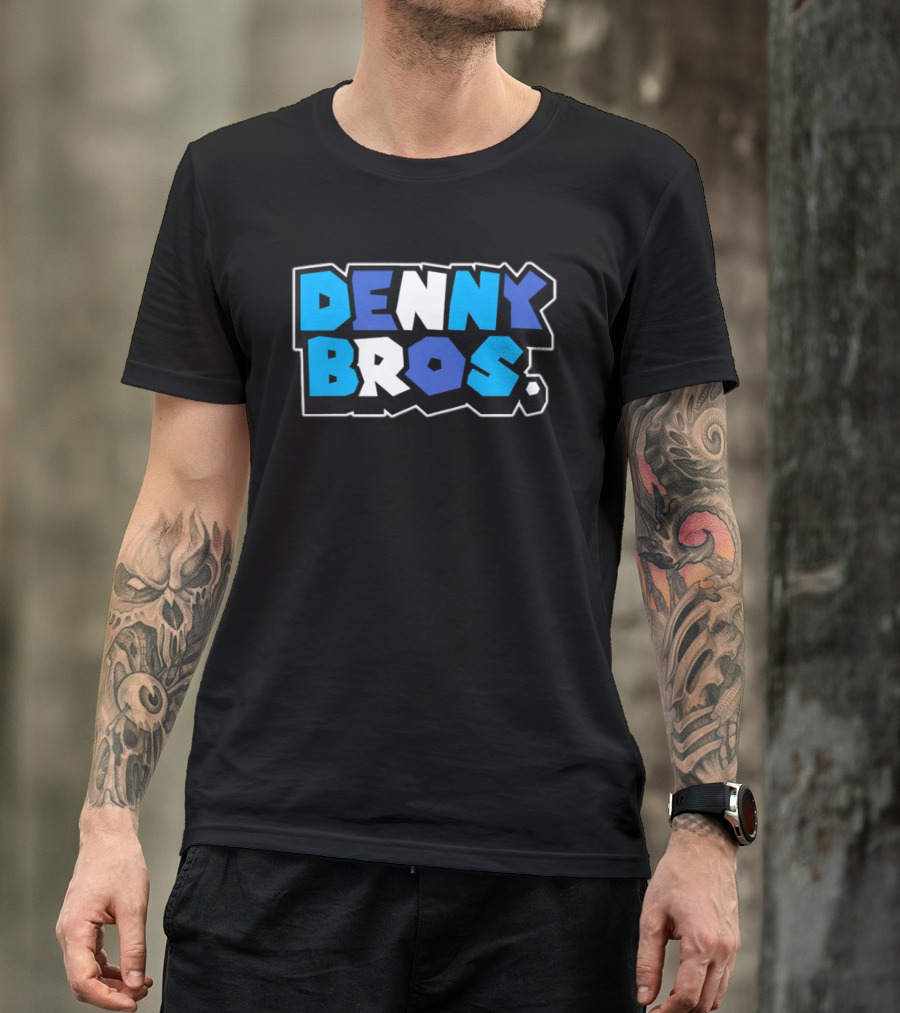 Denny Bros Bold Blue And White T-Shirt