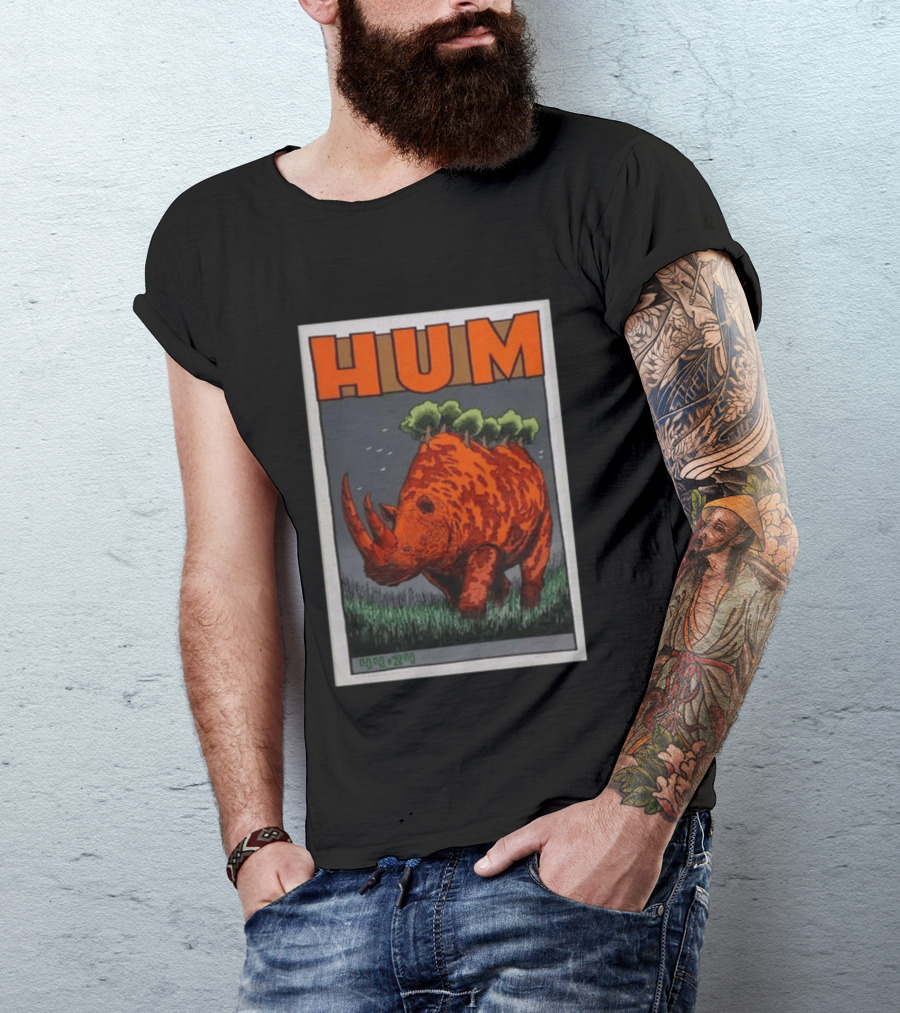 Hum Band 2025 2026 Tour With Rhino And Trees T-Shirt