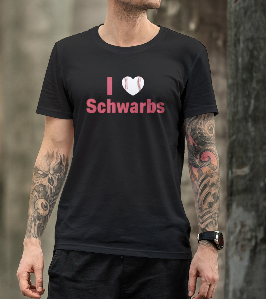 Philadelphia Phillies I Love Schwarbs Heart Baseball Kyle Schwarber MLB T-Shirt