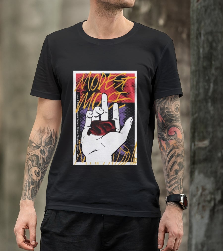 Modest Mouse June 7 2026 Virginia Beach Dome Hand T-Shirt