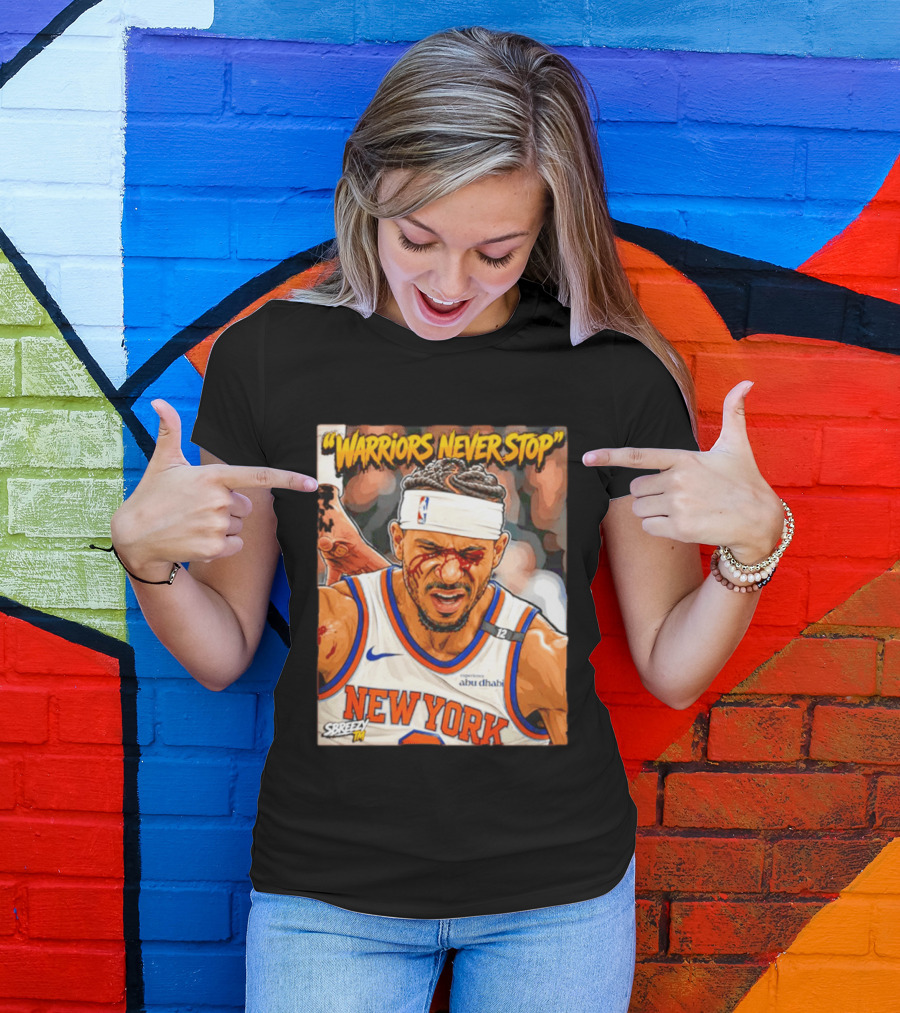 New York Knicks Josh Hart Warriors Never Stop Abu Dhabi Experience T-Shirt