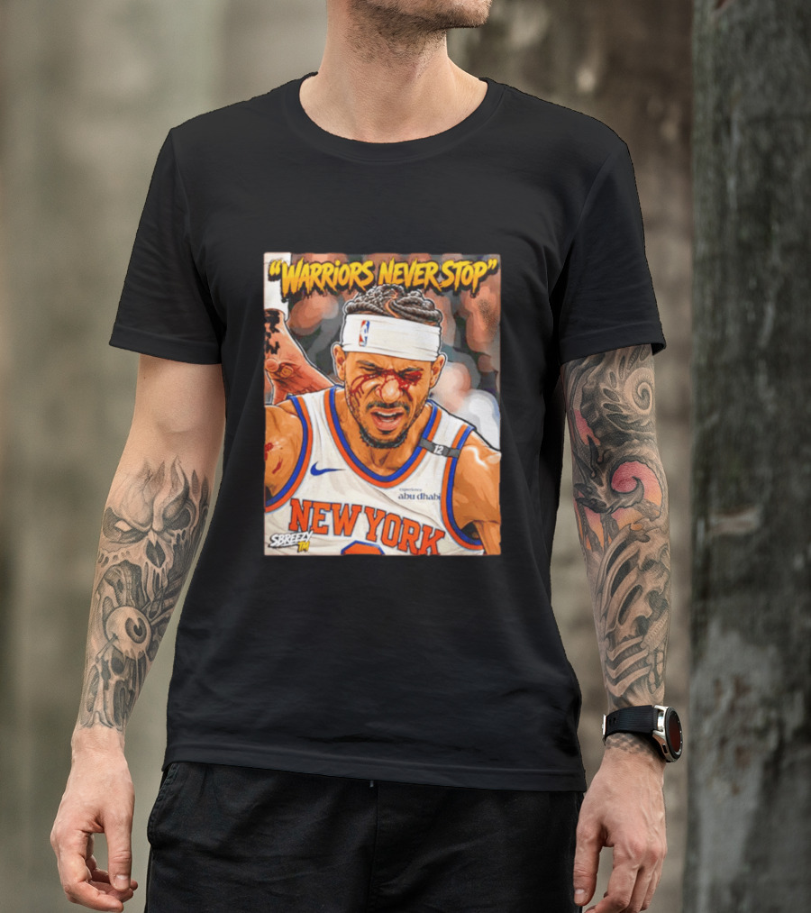 New York Knicks Josh Hart Warriors Never Stop Abu Dhabi Experience T-Shirt