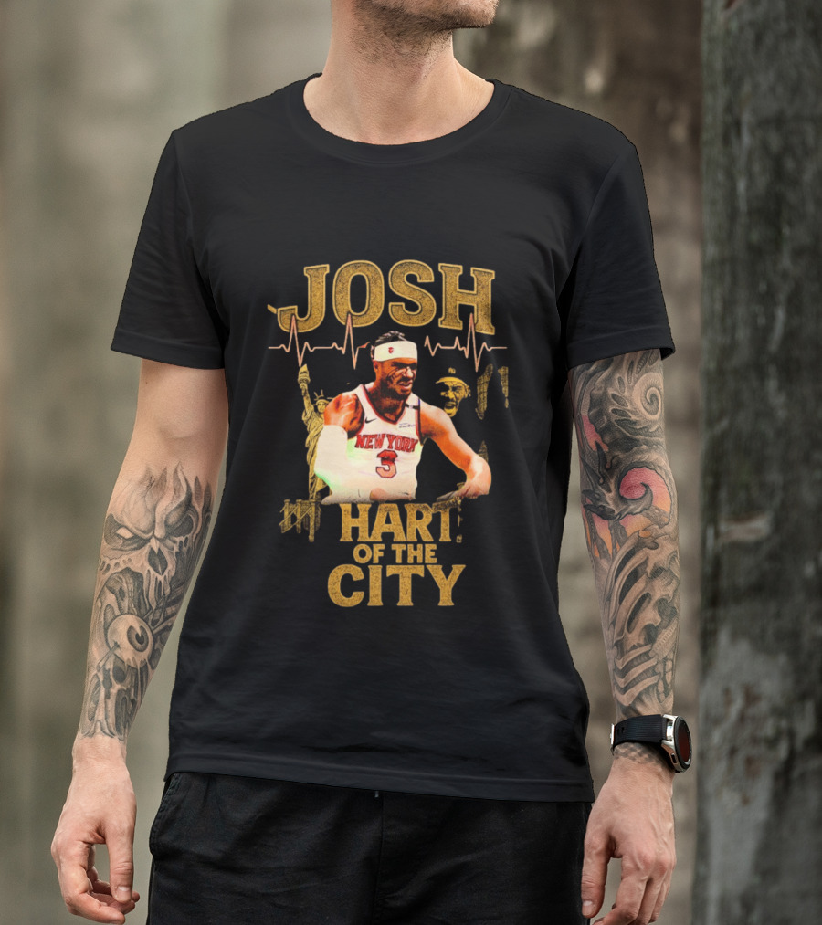 Josh Hart New York Knicks Statue Of Liberty City T-Shirt