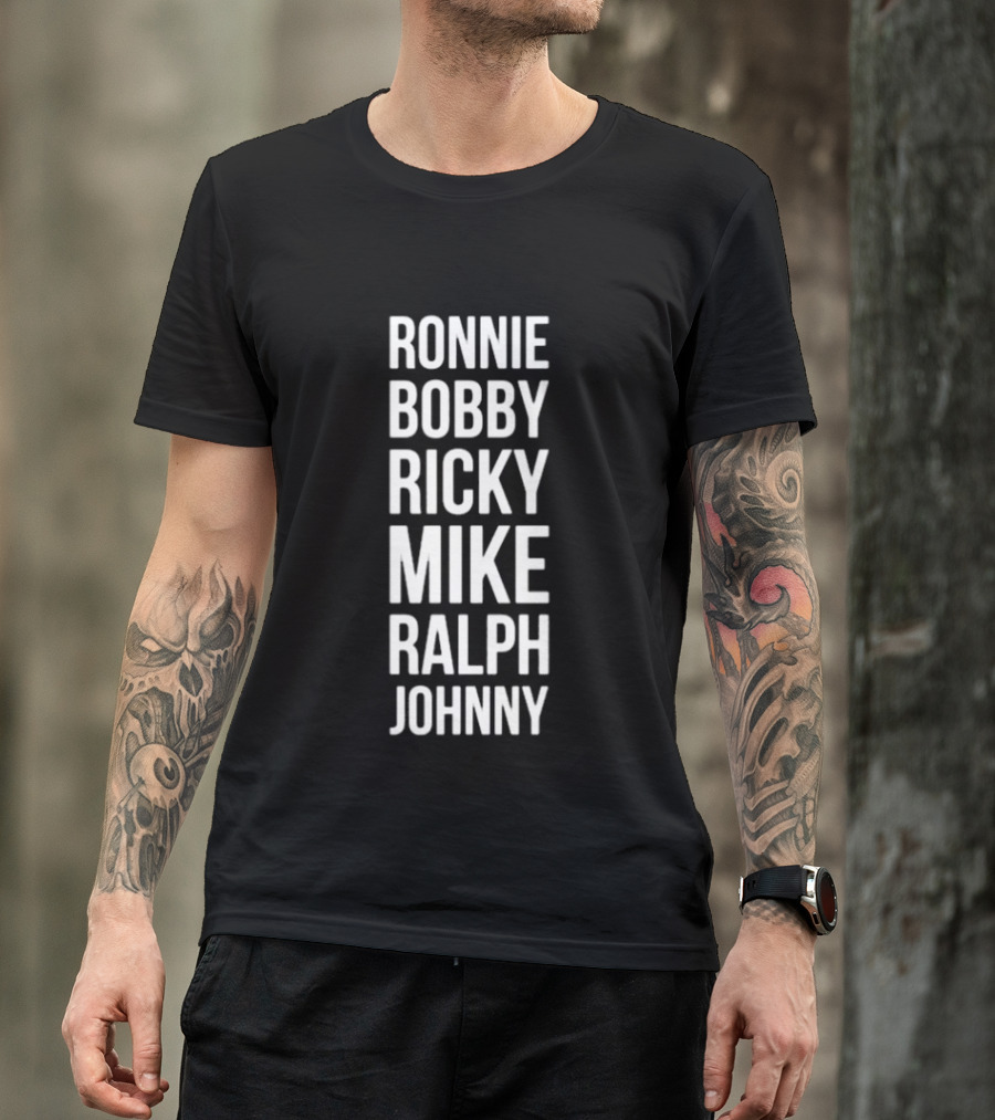 Ronnie Bobby Ricky Mike Ralph And Johnny New Edition Members Retro 80s HIP HOP Streetwear T-Shirt