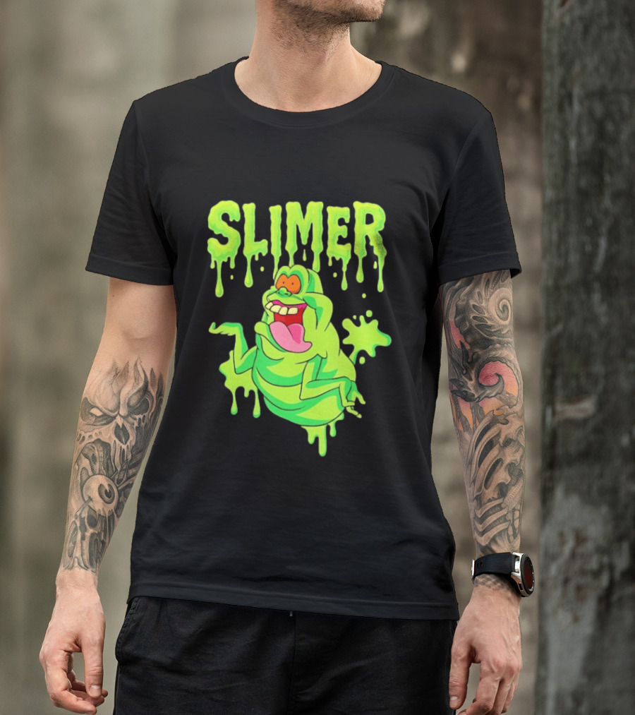 Ghostbusters Slimer Green Ectoplasm Dripping Slime T-Shirt