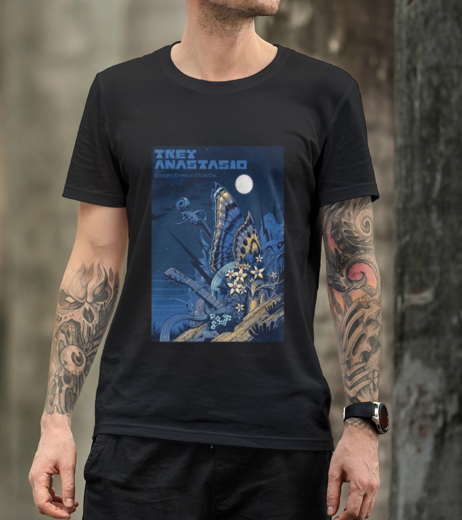Trey Anastasio Colorado Symphony Orchestra Red Rocks Amphitheatre Moonlit Performance June 7 2026 T-Shirt