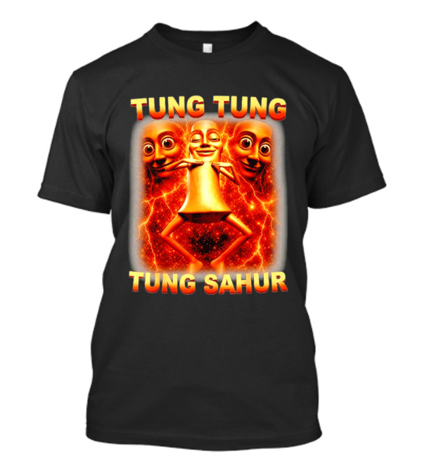 Tung Tung Tung Sahur Meme Brainrot Viral Image T-Shirt