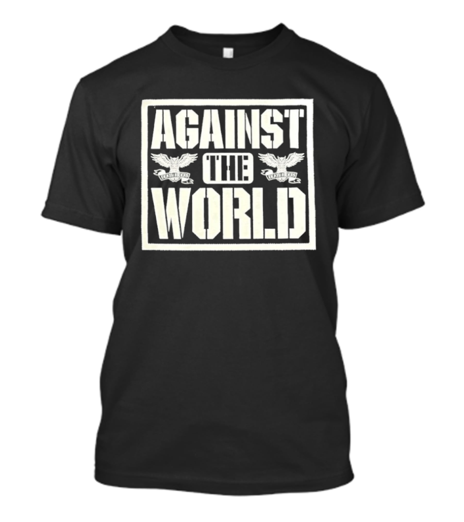 Against The World Eagle Motif T-Shirt