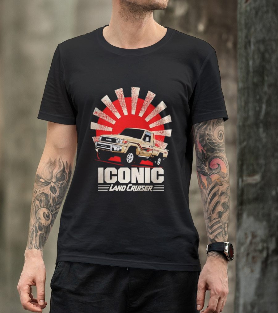 Iconic Toyota Land Cruiser Vintage Sunburst T-Shirt
