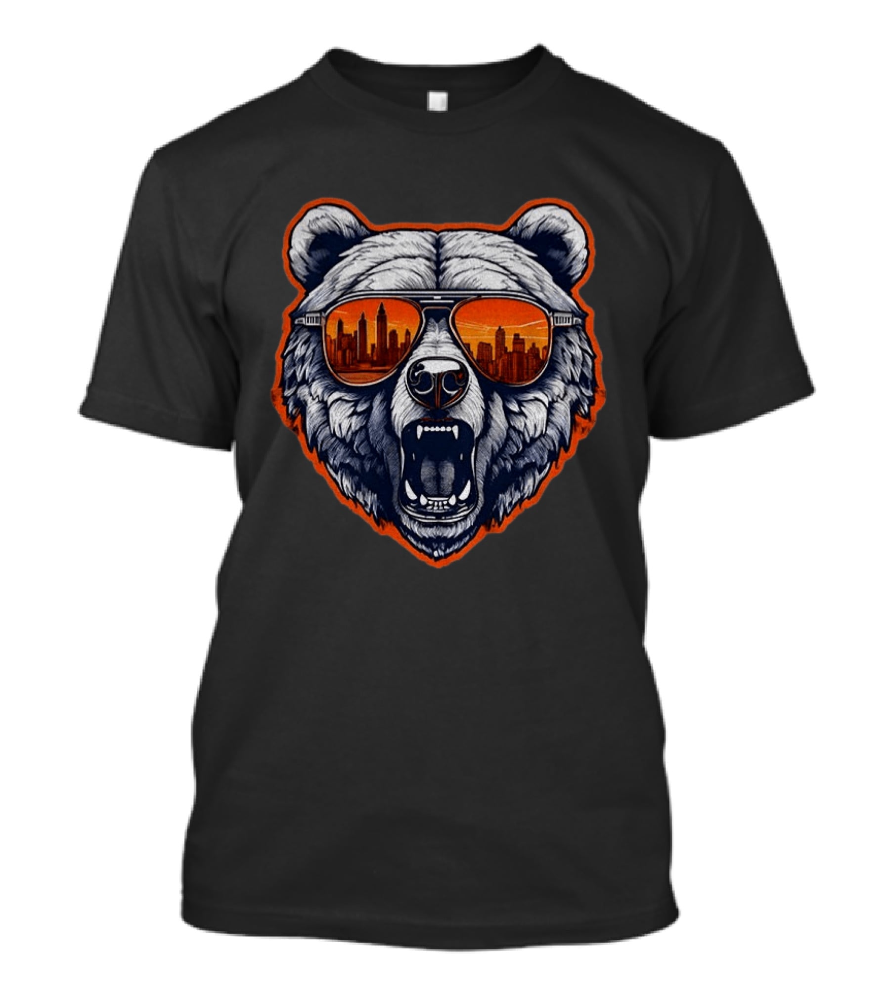 Chicago Bears Ditka Shades City Skyline Glasses T-Shirt