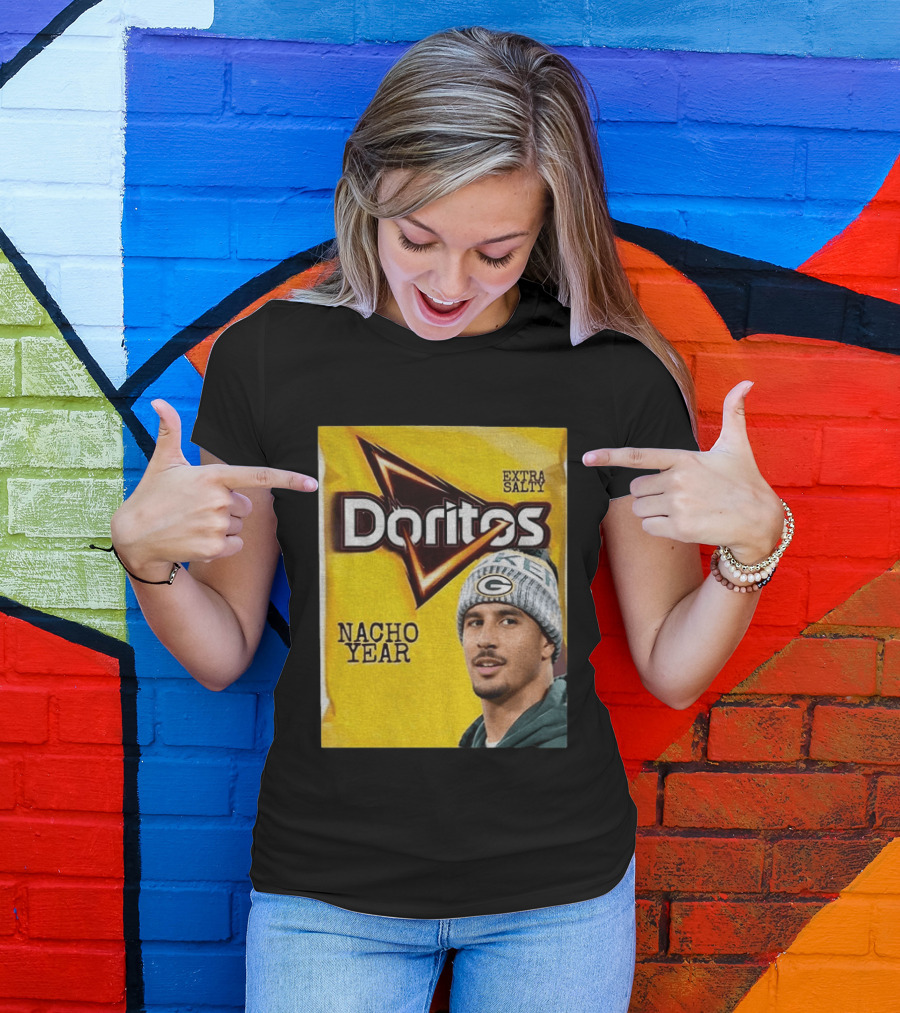 Doritos Nacho Year Extra Salty Green Bay Packers Football Beanie T-Shirt