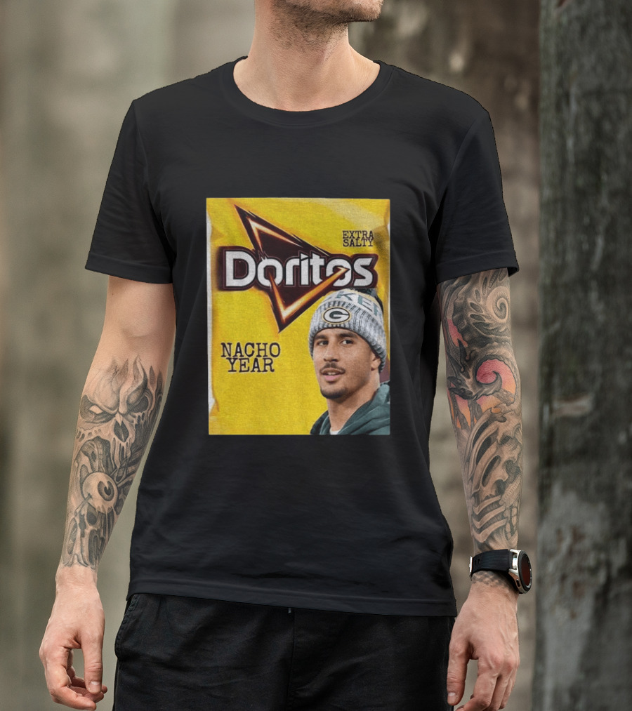 Doritos Nacho Year Extra Salty Green Bay Packers Football Beanie T-Shirt