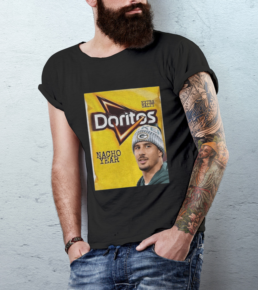 Doritos Nacho Year Extra Salty Green Bay Packers Football Beanie T-Shirt