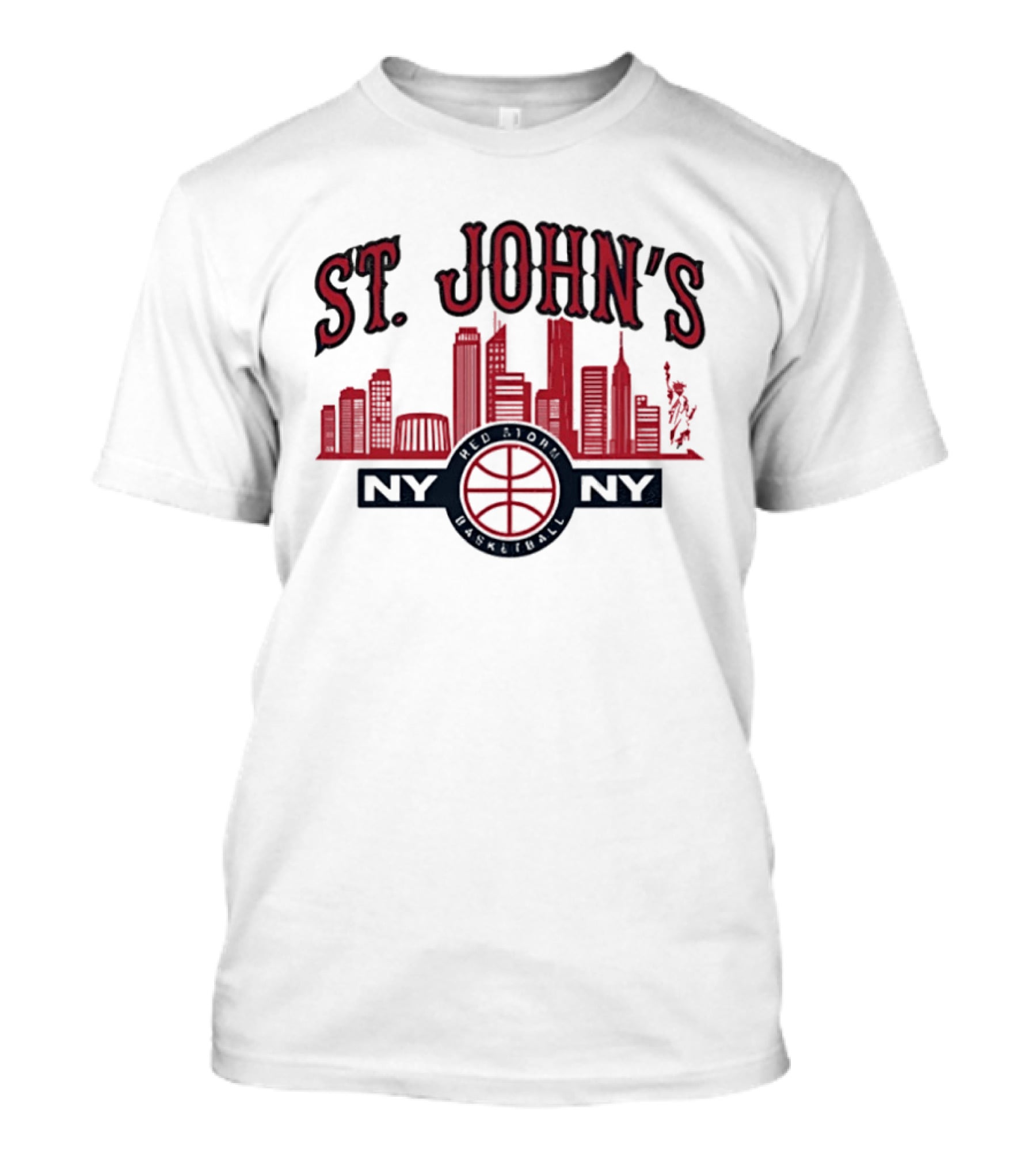 St John's Red Storm Basketball Skyline NY NY T-Shirt