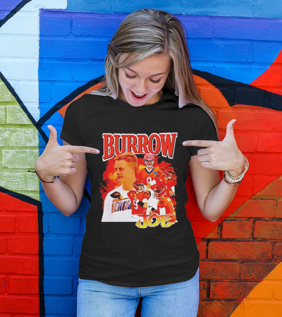 Burrow Joe 9 Cincinnati Bengals Football Star Blazing T-Shirt