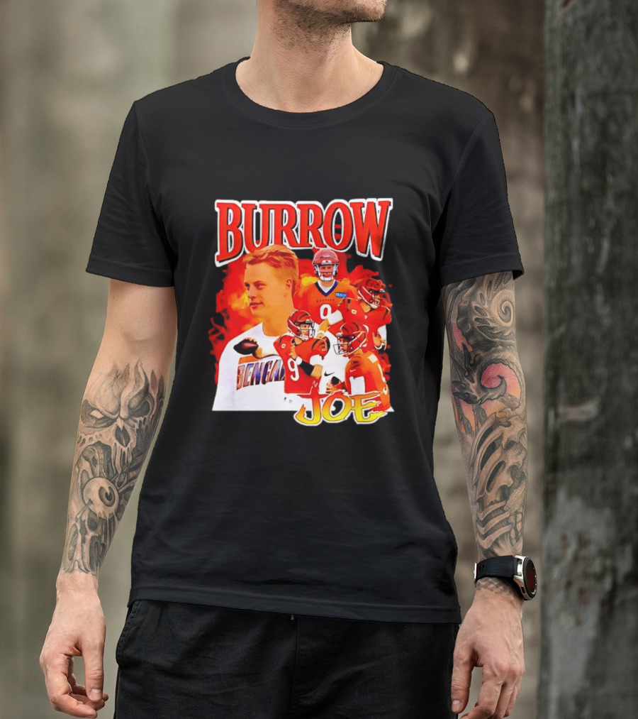 Burrow Joe 9 Cincinnati Bengals Football Star Blazing T-Shirt
