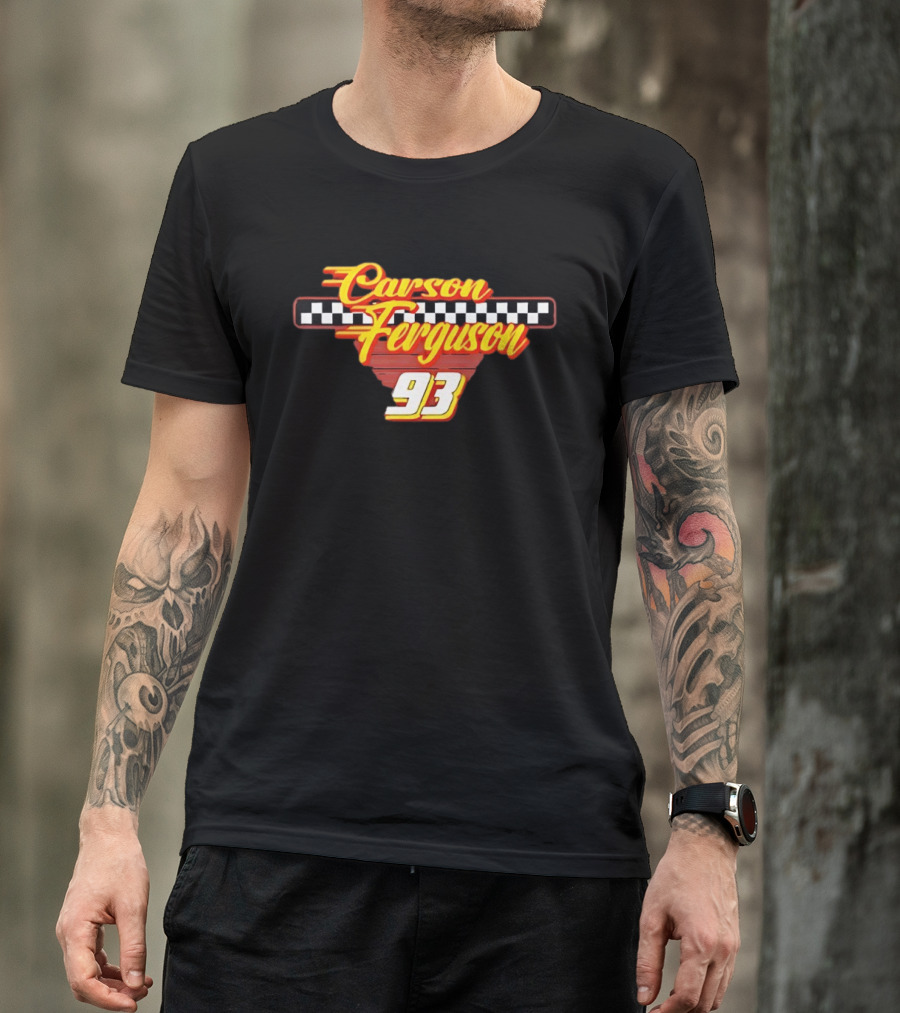 Carson Ferguson 93 Racing Checkered Flag T-Shirt