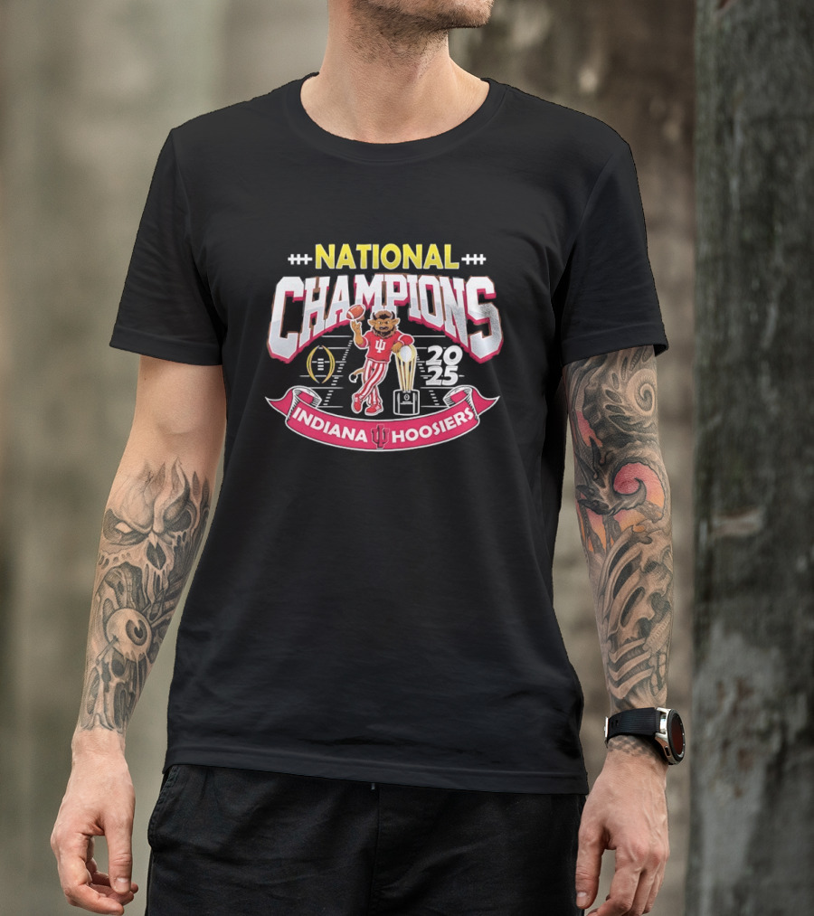 Indiana Hoosiers National Champions 2026 Football Trophy Celebration T-Shirt