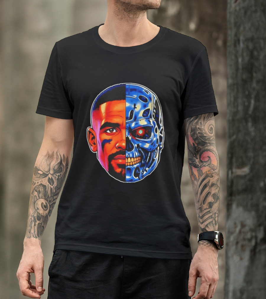 Jalen Hurts The Terminator Half Face Robo Fusion T-Shirt