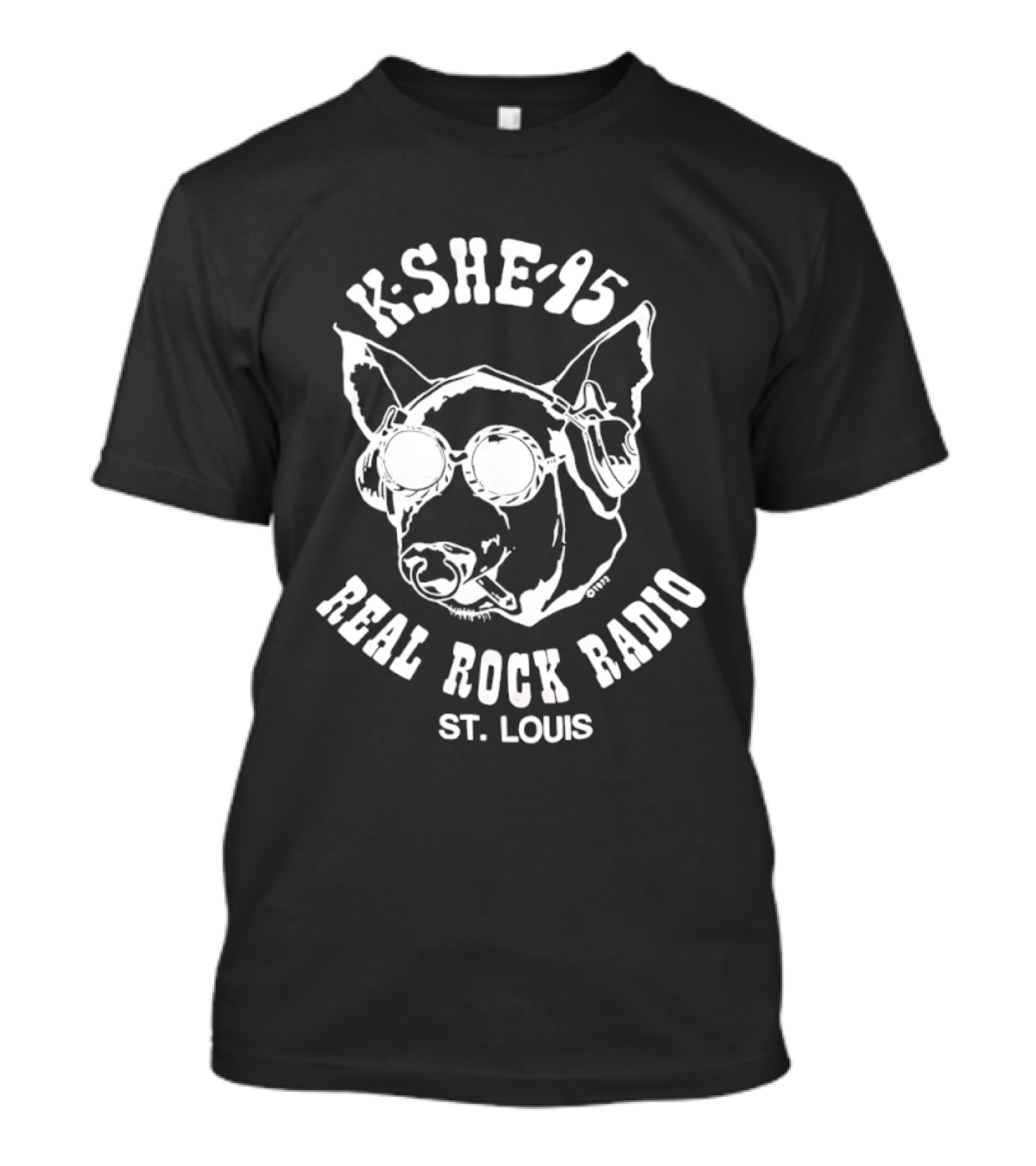 KSHE '95 Real Rock Radio St Louis Pig With Sunglasses T-Shirt