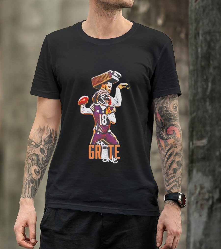 The Grate One Caleb Williams Chicago Bears Football T-Shirt