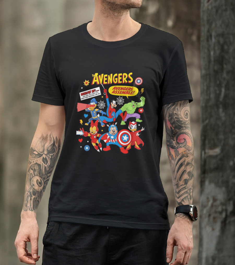 Marvel Avengers Assemble Mickey And Friends Comic Book Superheroes What If T-Shirt