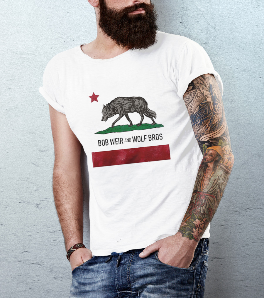 Bob Weir And Wolf Bros California Republic Wolf Star T-Shirt