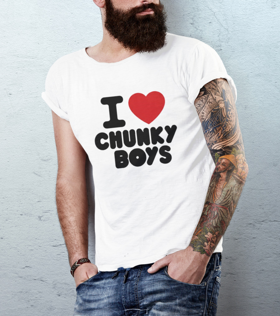 I Love Chunky Boys Heart T-Shirt