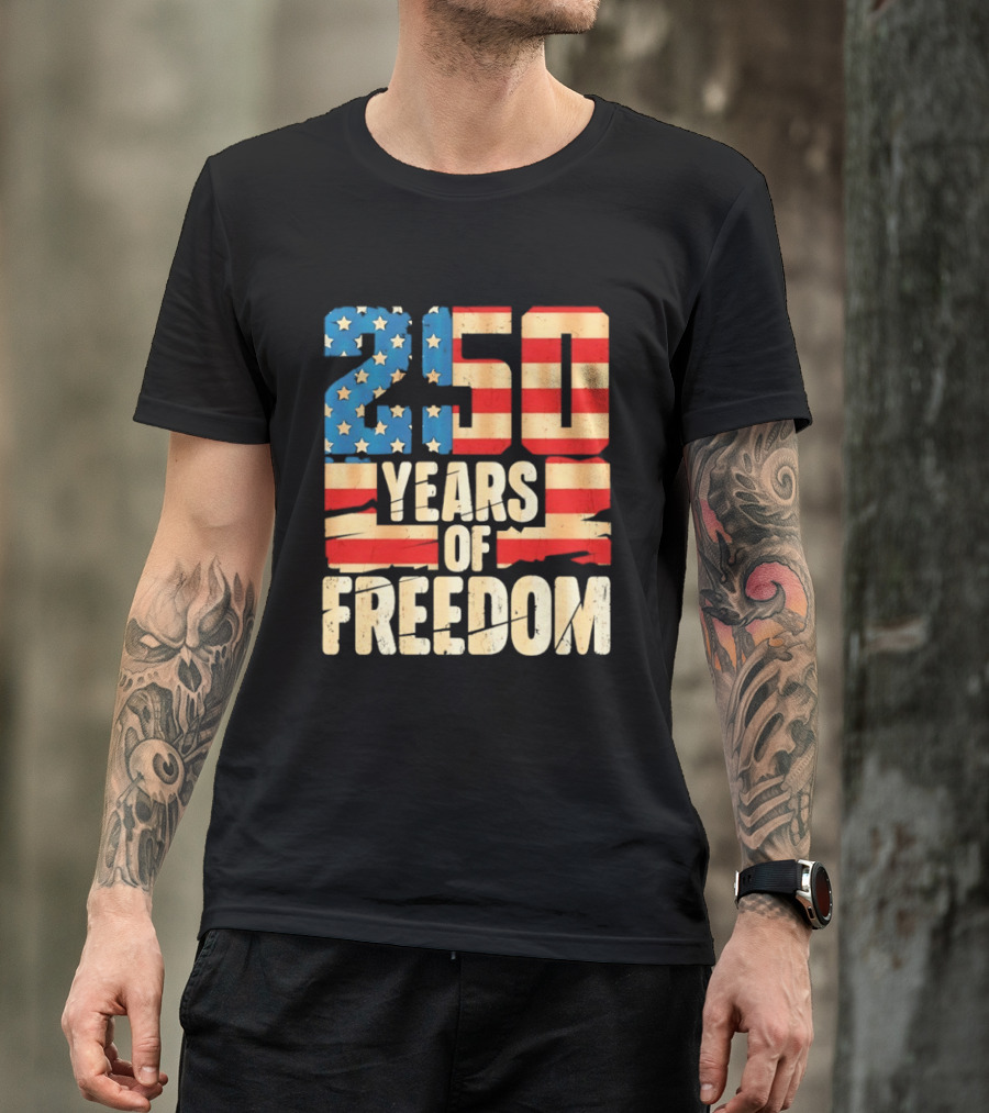 250 Years Of American Freedom Flag Celebration T-Shirt