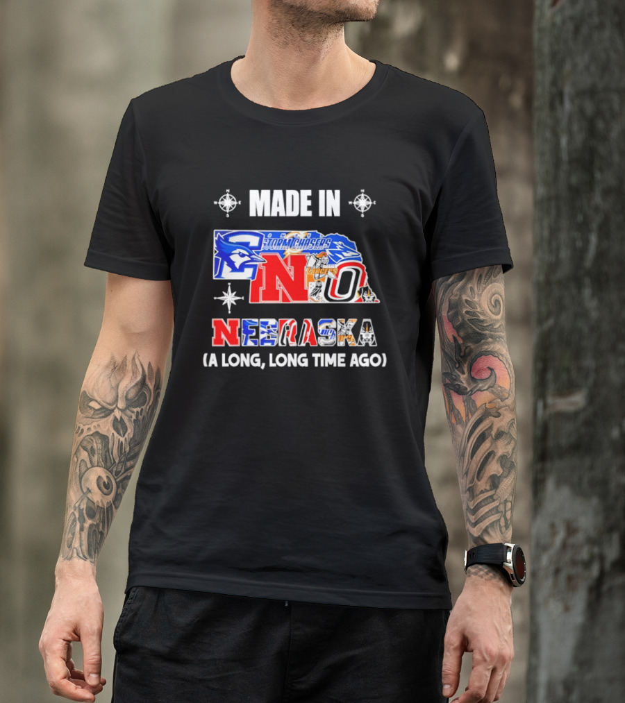 Made In Nebraska Long Time Ago College Sports State T-Shirt