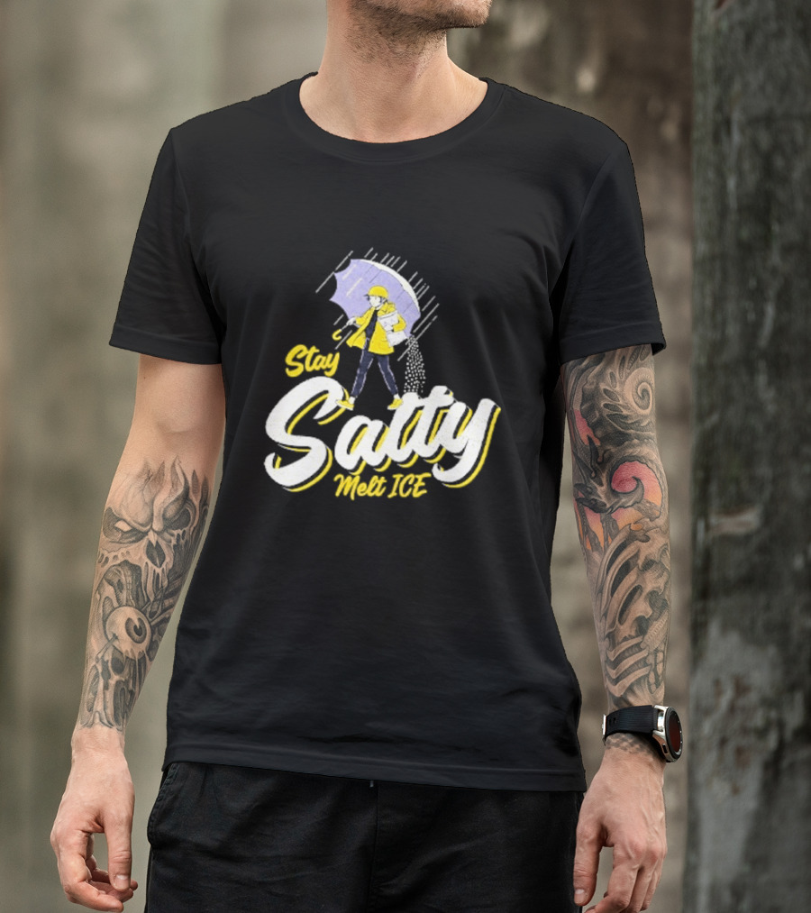 Stay Salty Umbrella Yellow Outfit Melt ICE T-Shirt