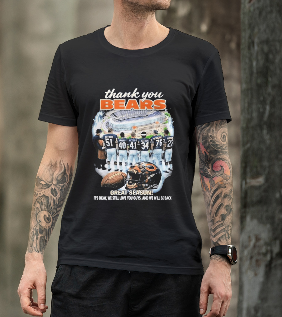 Thank You Bears Soldier Field Legends Great Season Players T-Shirt