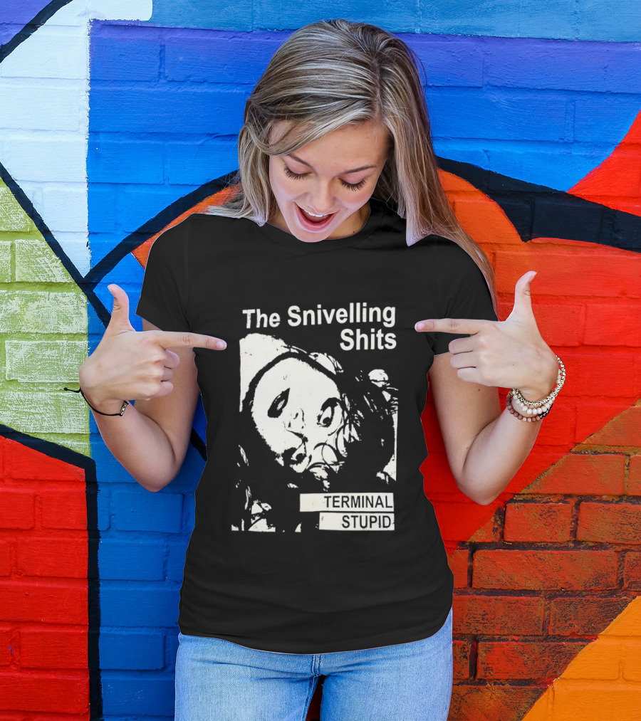 The Snivelling Shits Terminal Stupid Album Cover T-Shirt
