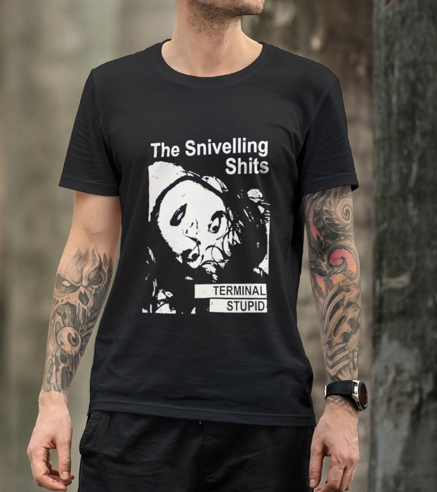 The Snivelling Shits Terminal Stupid Album Cover T-Shirt