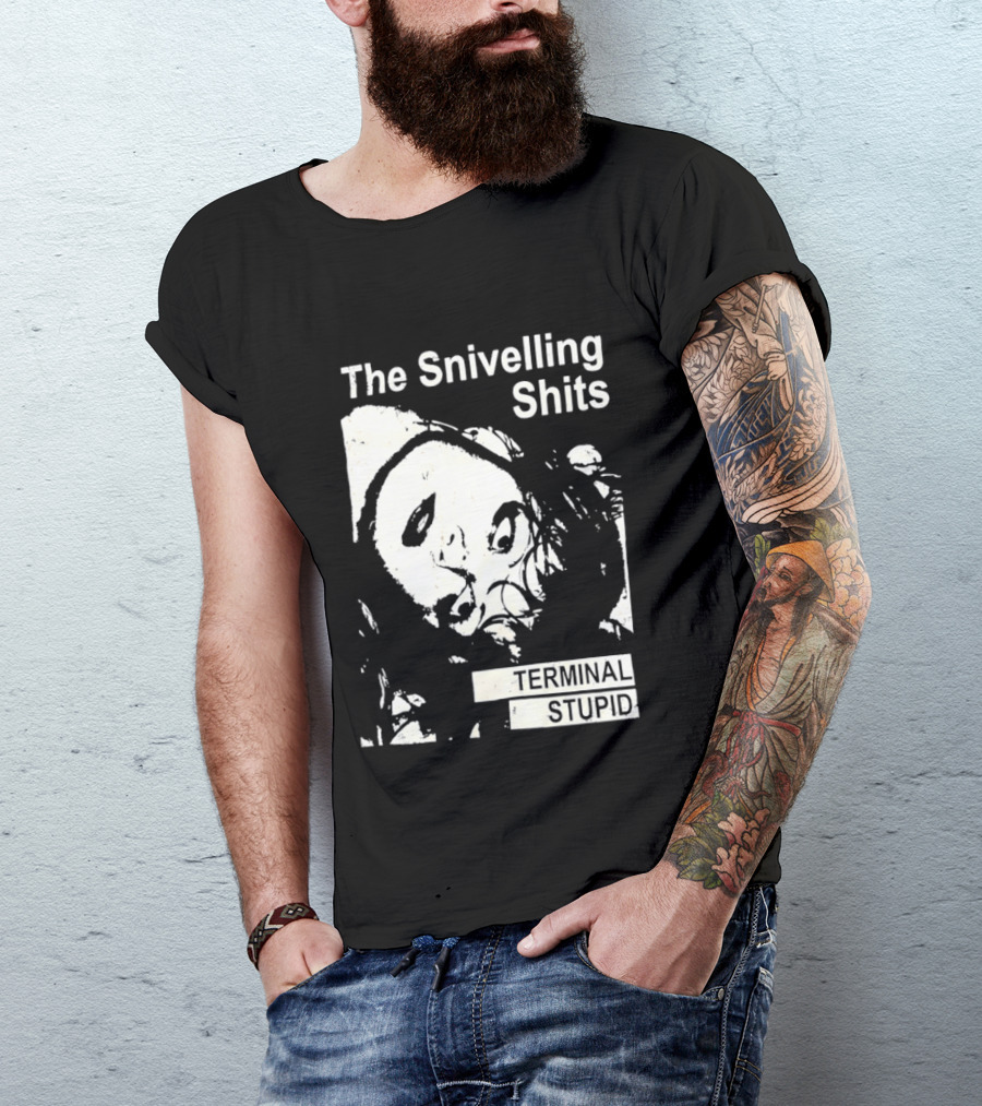 The Snivelling Shits Terminal Stupid Album Cover T-Shirt