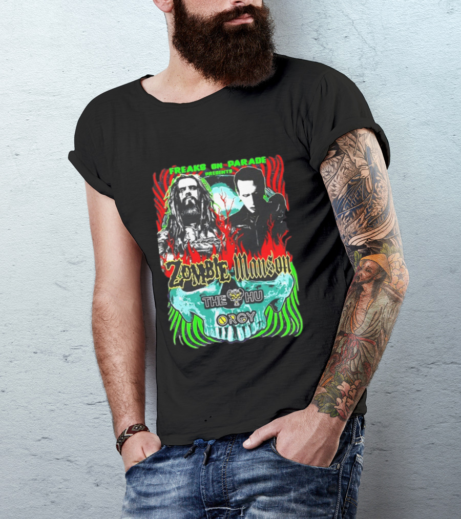 Freaks On Parade Presents Zombie Manson The HU Orgy 2026 Summer Tour T-Shirt