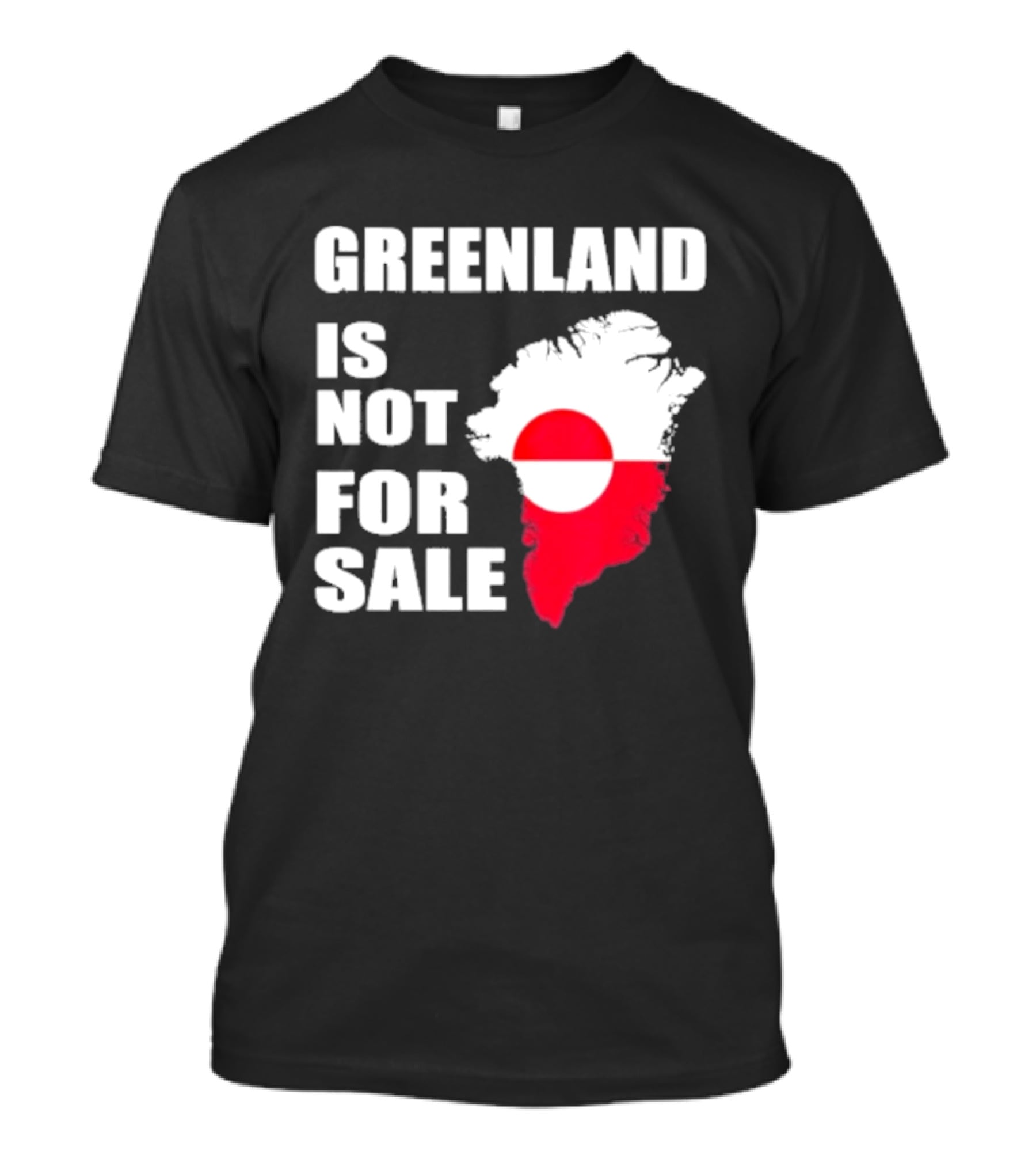 Greenland Is Not For Sale 2026 Map Red And White Flag T-Shirt