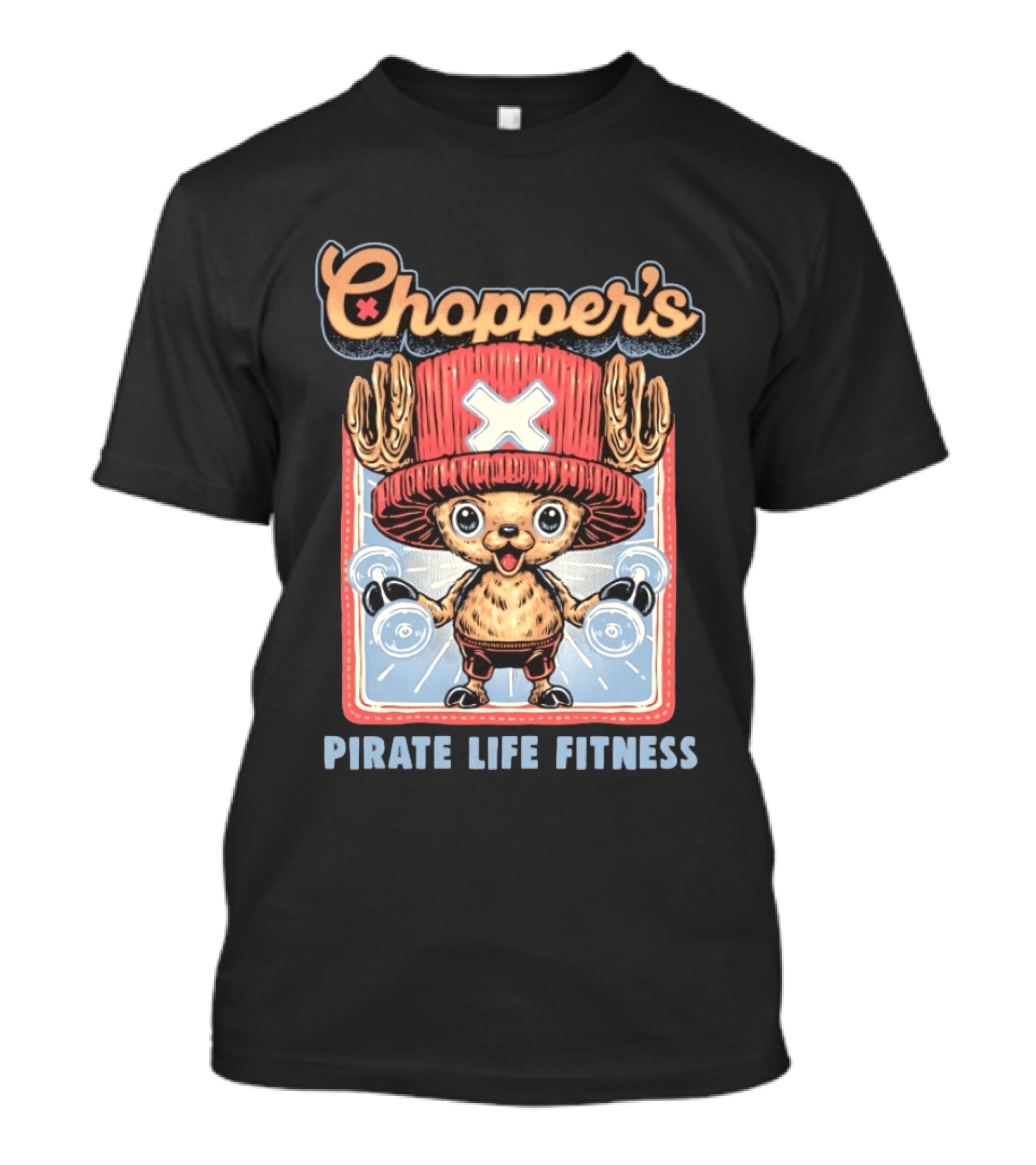 Chopper's Pirate Life Fitness Dumbbell Workout Anime T-Shirt