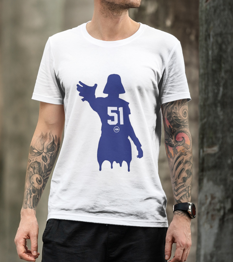 Darth Vader Silhouette Abdul Carter 51 New York Giants Football T-Shirt