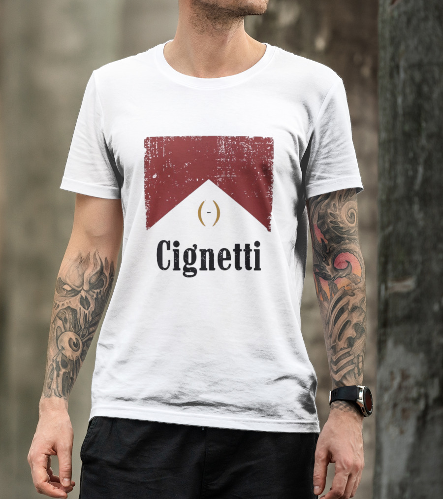 Cignetti Indiana Hoosiers Vintage Red Banner T-Shirt